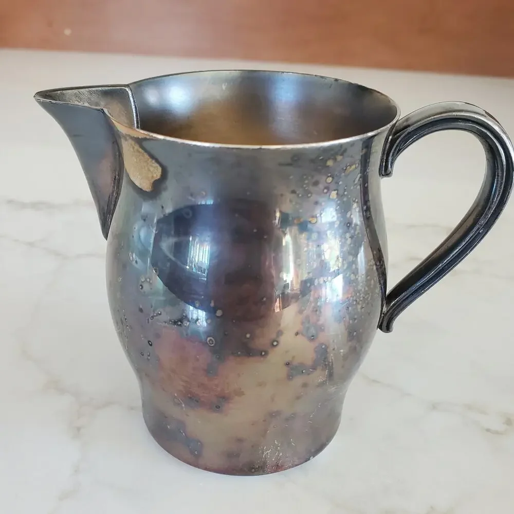 Wm Rogers Sterling Silver Plated Cream Pitcher Paul Revere Reproduction